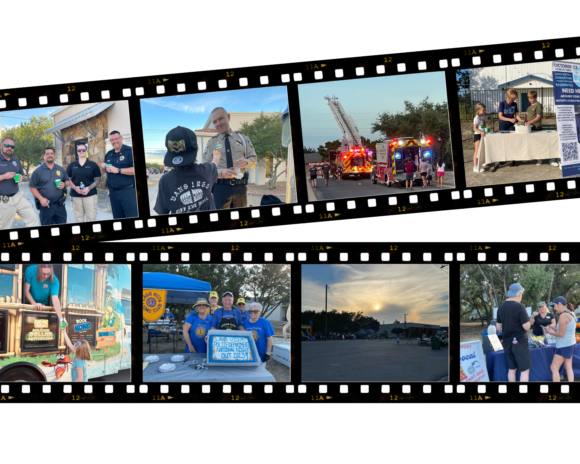 A collage of photos from the 2023 National Night Out Event