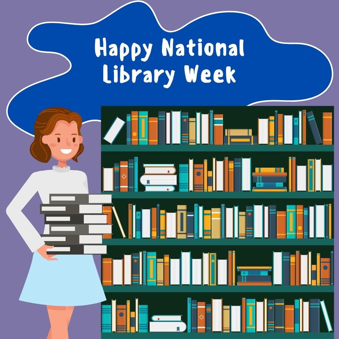 Pink and White Creative Illustration National Librarian Day Event Celebration Instagram Post