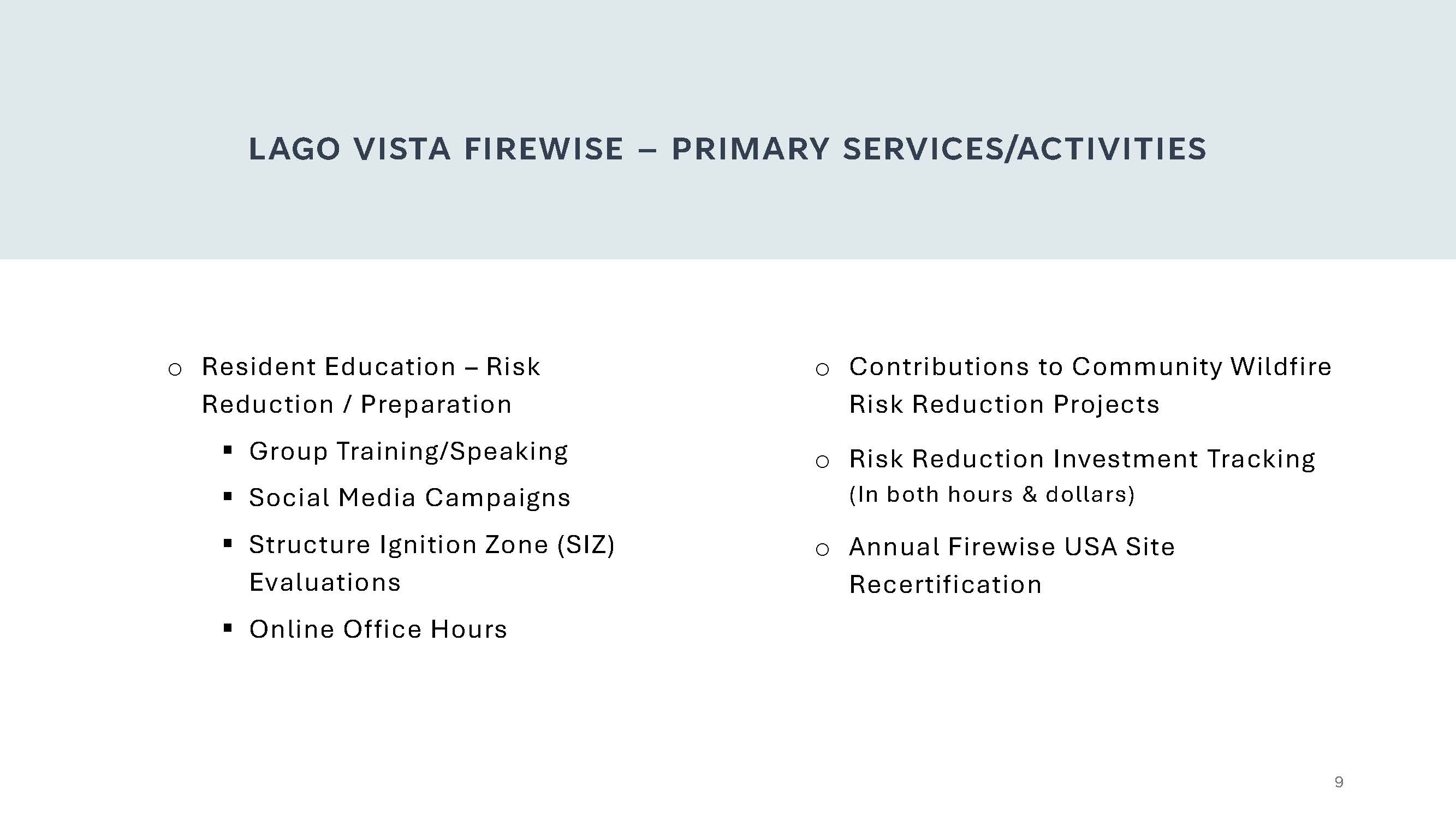 Lago Vista Firewise 2025.02.06 City Council Meeting 2_Page_09