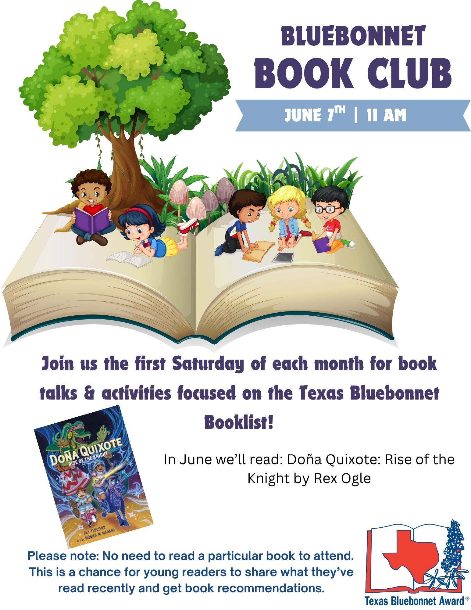 Bluebonnet Book Club Flyer June 2025